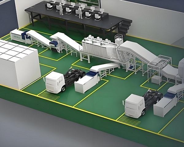 Medium-sized city domestic waste screening project in Russia