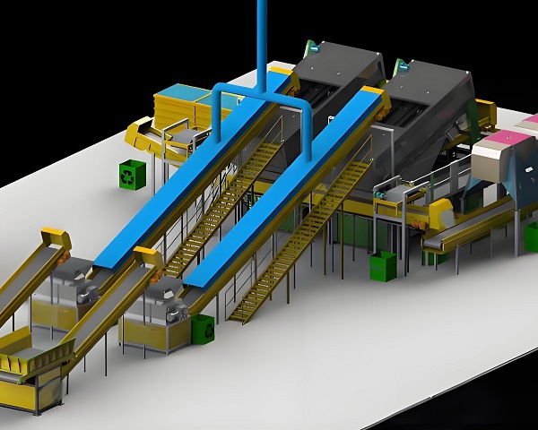 Indonesian stale waste screening and treatment system