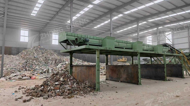 Construction waste screening and treatment equipment