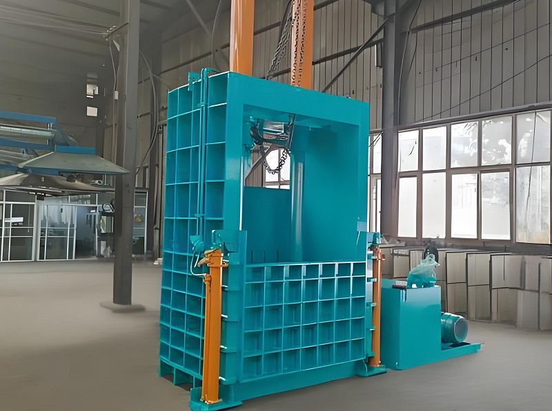 Vertical waste baler