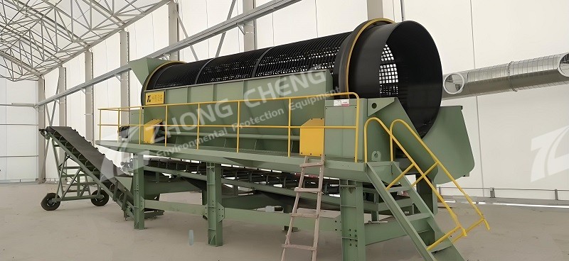 Shaftless trommel screen