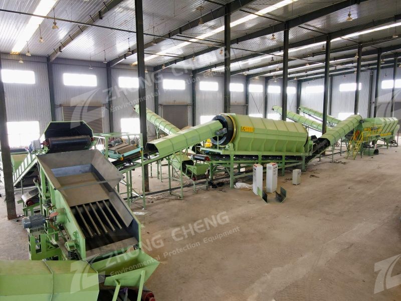 Old waste screening equipment