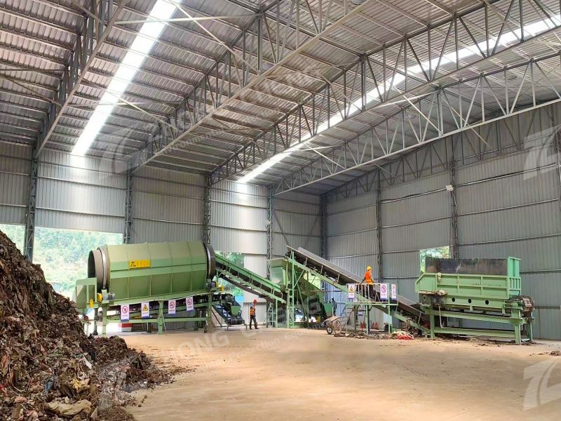 Old waste screening equipment