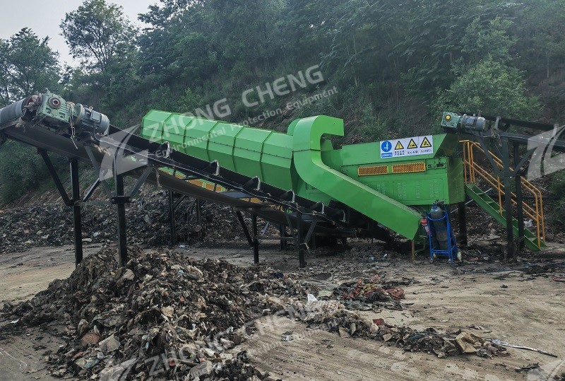 Old waste screening equipment