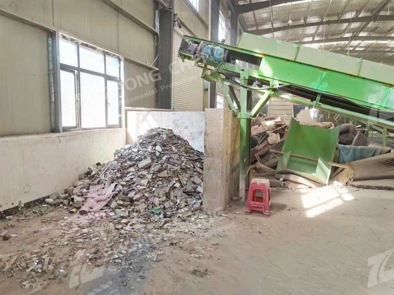 Construction waste screening system