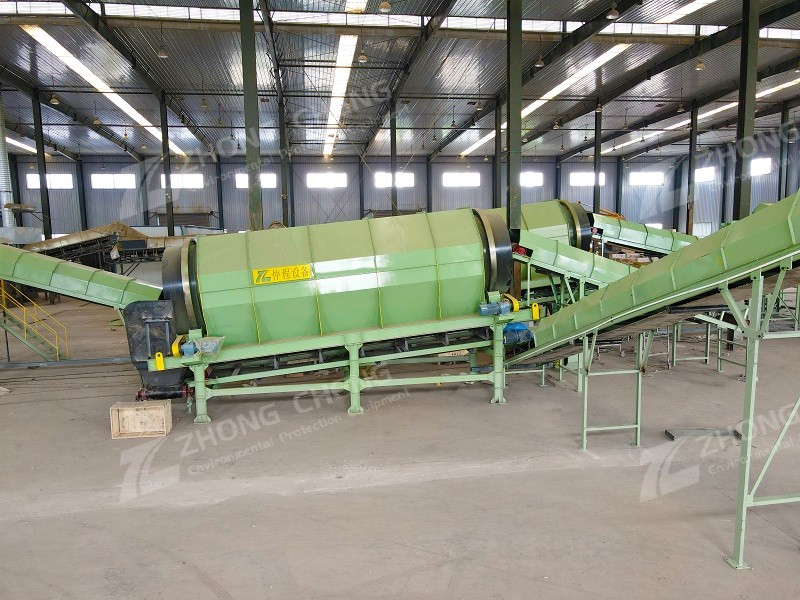 Old waste screening equipment