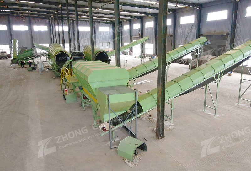 Old waste screening equipment