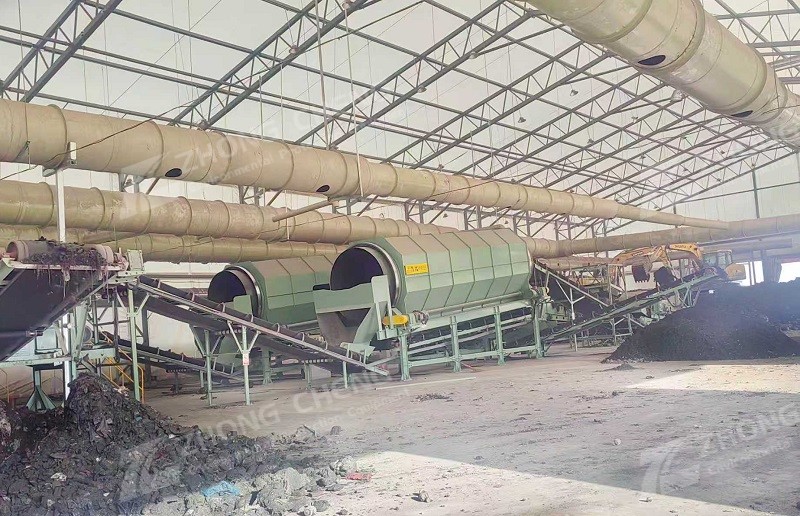 Old waste screening equipment