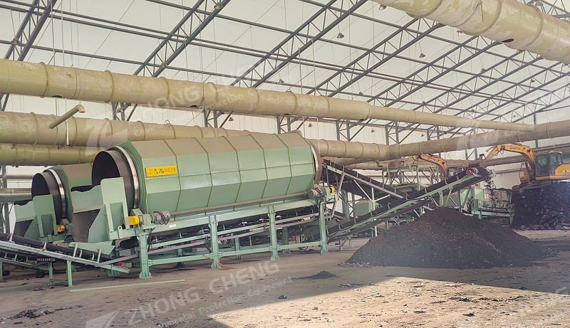 Old waste screening equipment